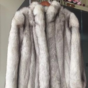 Genuine Silver Fox Coat